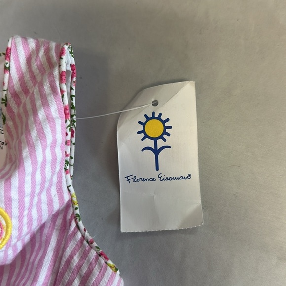 Florence Eiseman - NWT - Seersucker Pink Striped Baby Romper - Picture 3 of 4